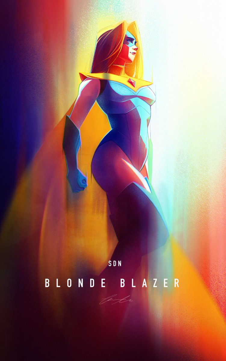 trixirita's tweet image. BLONDE BLAZER (coming to a theater near you) 🌟#dispatchfanart