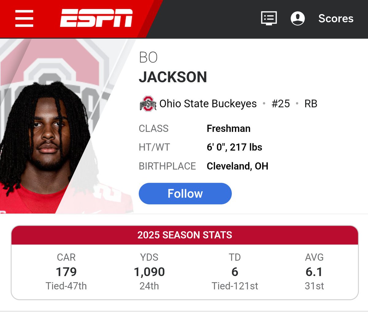 DegenerateTBone's tweet image. Absolutely wild how some of you turned on him. 

A thousand yards as a freshman? I hope he got every dime he was looking for. #GoBucks