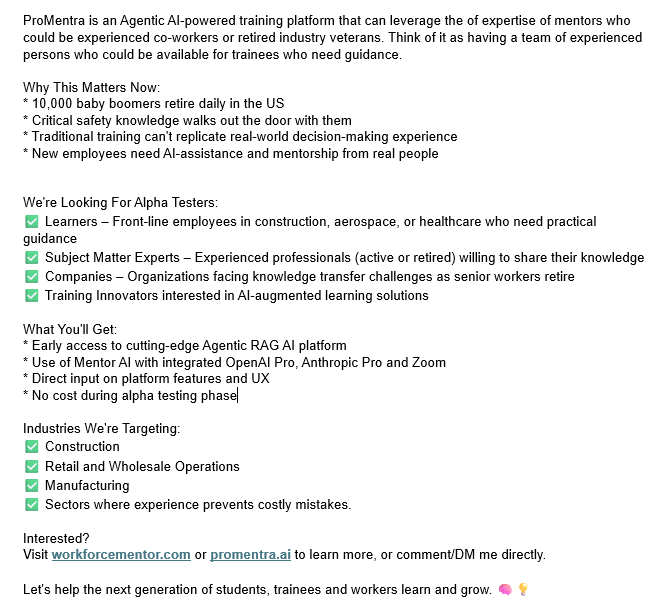 Workforce Mentor Inc. tweet media