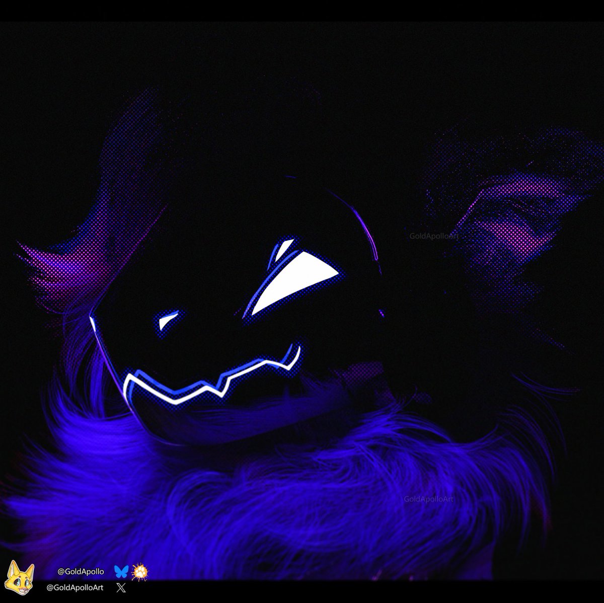 GoldApolloArt's tweet image. Playing with different textures , protogen time