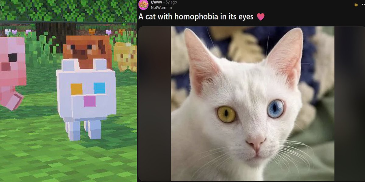 MinecraftMeme16's tweet image. How nice of Mojang to finally include a homophobic mob ♥️. Diversity wins.