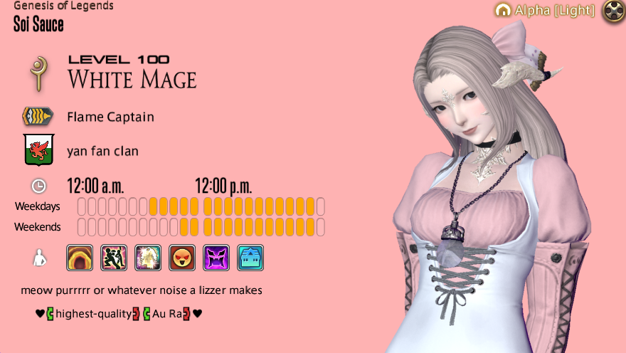 soisauceffxiv's tweet image. pink alt example, im in love