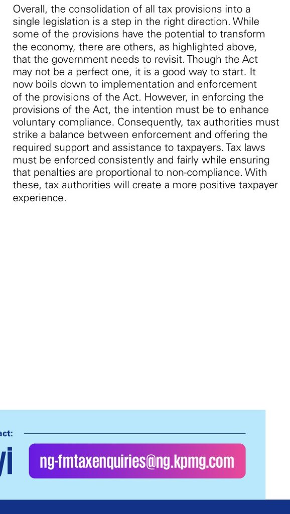 1. What KPMG did to Tax law there is what I did to Petroleum Industry Act, 2021 - reviewing the new law and pointing to an area that was not well covered. 

dailytrust.com/royalty-curren…

Does that make PIA 2021 a bad law? No

2. What KPMG did to Tax law there is what I did to Finance