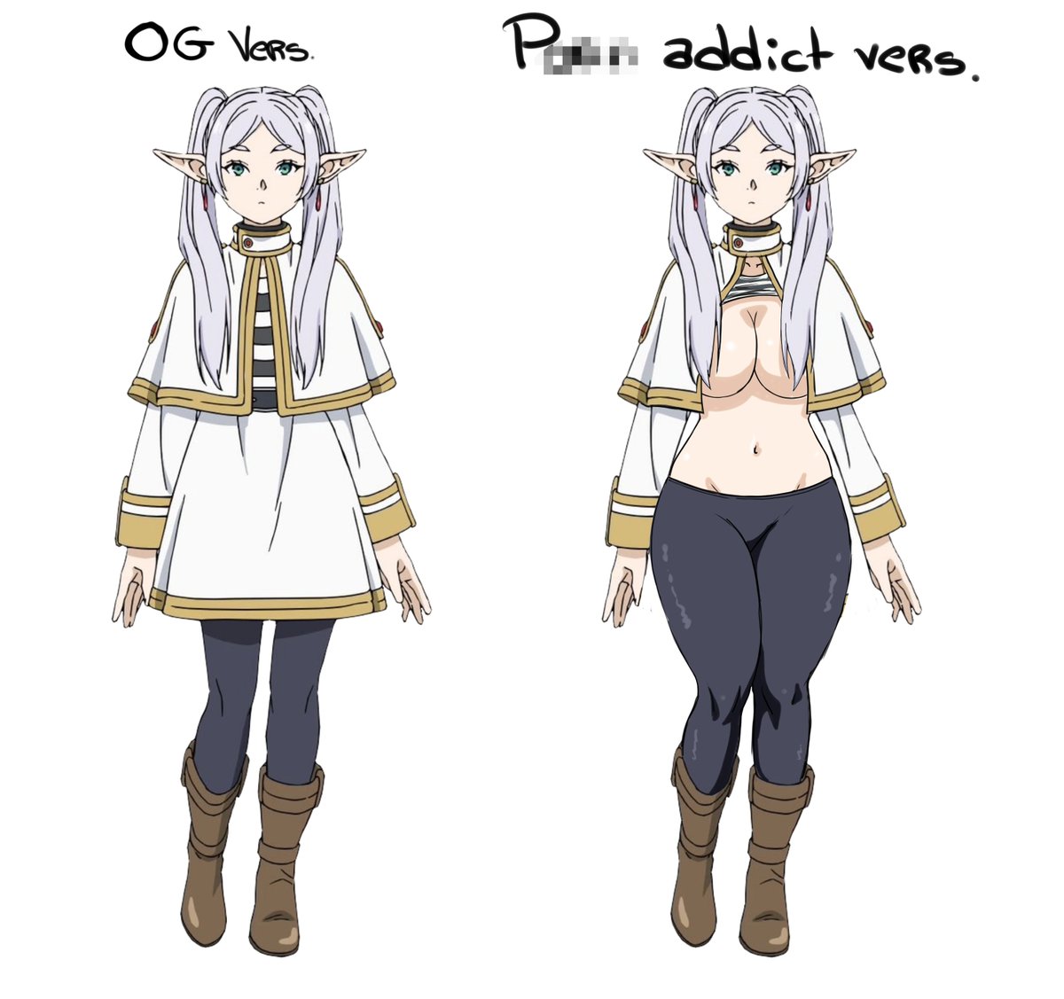 Gwyfar's tweet photo. There are two types of fanart: the character simply drawn in your own style, Or drawn by the lowest-IQ p*rn addict you’ll ever meet. https://t.co/xj2emkLfuR