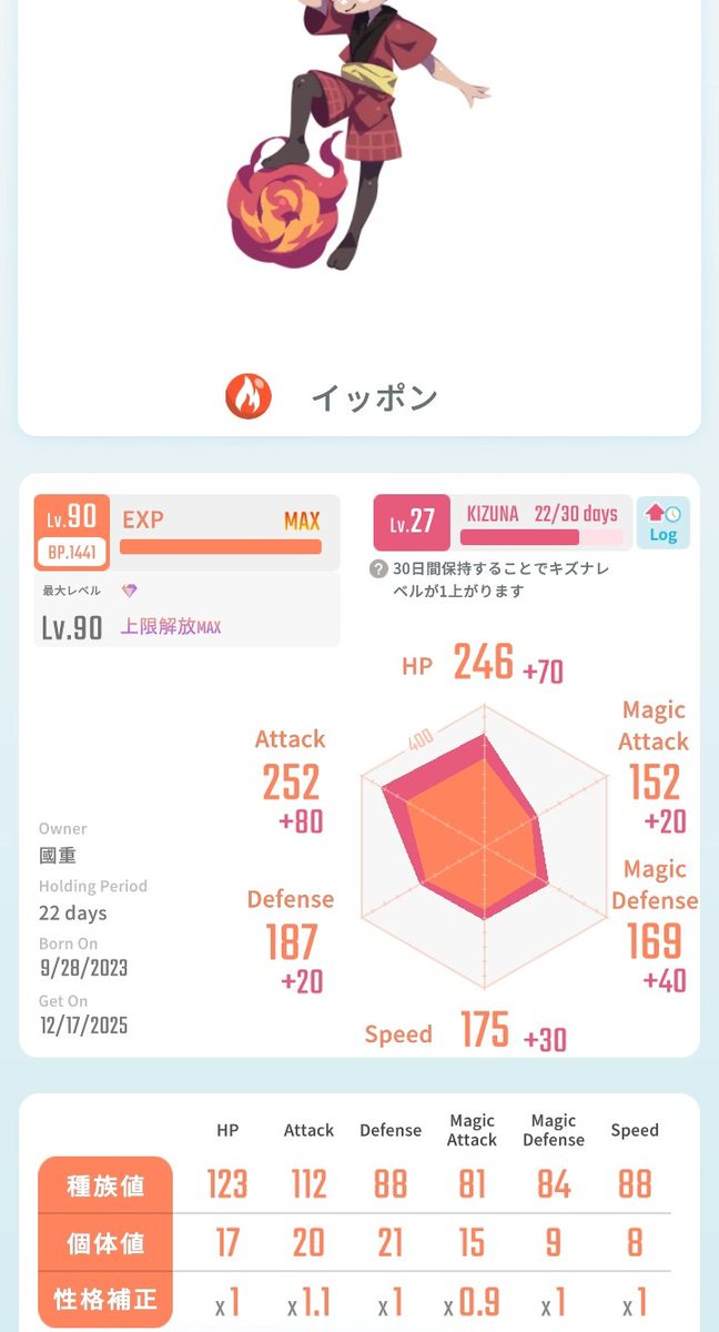 出)画像のイッポン＋★4レアモン1体
求)★5レアモン
ATK3位、HP5位のイッポンです(1/9現在)

今月末までゆる募です😊

#エグリプトレード