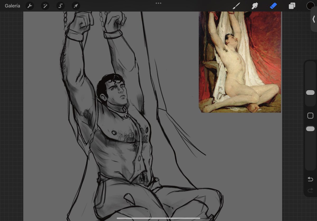 Sketch Rápido. Siempre es moralmente correcto estar cachondo por Superman.

#superman #dc