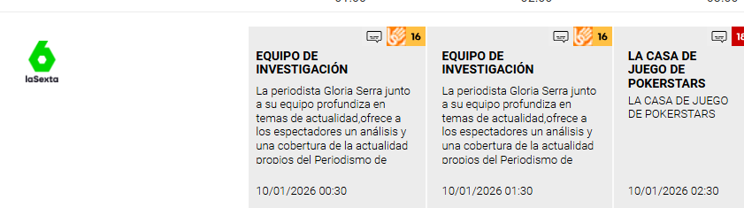 eliamsweet's tweet image. Hablando de la ludopatía por los gemelos cuando después del programa emiten casinos y apuestas en La Sexta JASJASJASJASJAS no me lo puedo tomar en serio #EquipoGemelos