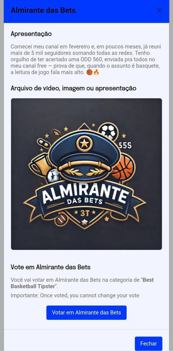 AlmiranteBets's tweet image. Não era meta, não era busca…
mas o trabalho falou mais alto.

Concorrendo a Melhor Tipster de NBA.
Só gratidão aos que caminham comigo. ⚓🏀

Se você já lucrou comigo, Curte, comenta e vamo ver quem tá comigo 👀🔥