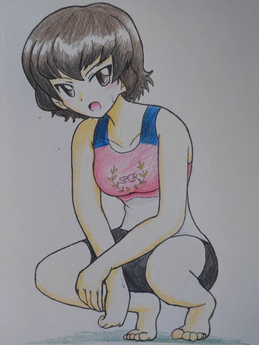 たかちゃん誕生日おめでとう! 今日は夜勤ですが、目が覚めたので久々にカエサル描きました。 単独で色までつけたのは初めてかも(^_^;) #カエサル生誕祭2026 #鈴木貴子生誕祭2026
