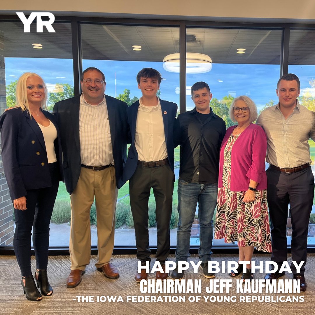 Happy Birthday to the BEST GOP Chair in the country: <a href="/kaufmannGOP/">Jeff Kaufmann</a>!

Iowa is fortunate to have your strong leadership at the helm. 🇺🇸
