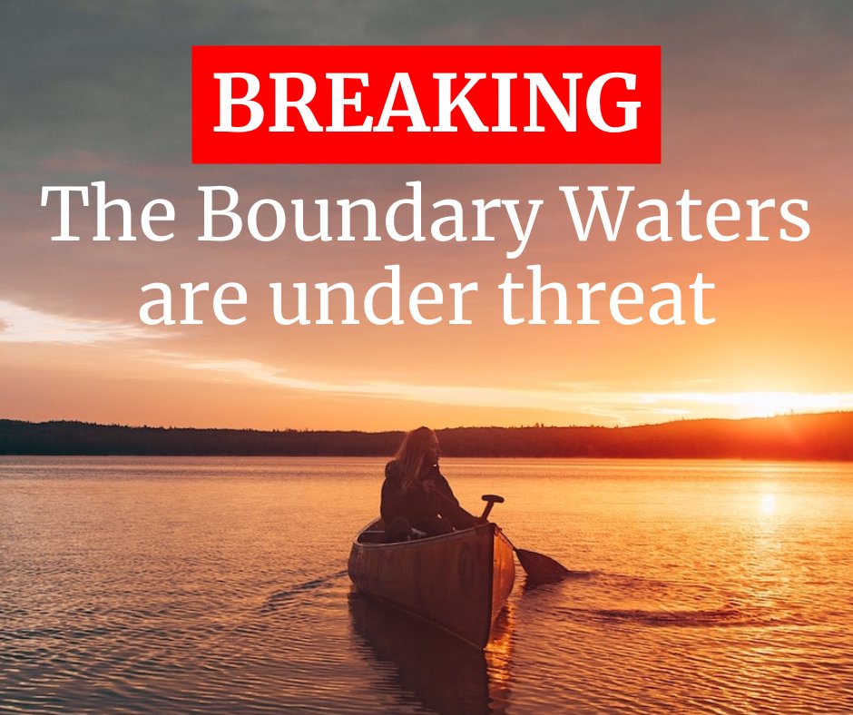 We just found out that the #BoundaryWaters could be reopened to mining with a simple vote in Congress – and that vote could happen any day. Take action to defend this pristine, iconic landscape from toxic mining: environmentamerica.org/take-action/pr…