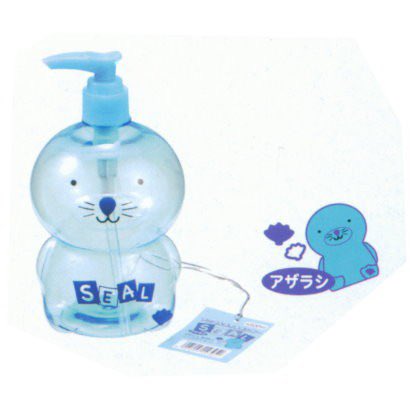 kindfishfriend's tweet image. seal shaped soap dispenser