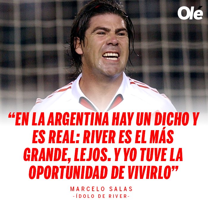 🇨🇱 Marcelo "el matador" Salas.

Único chileno que merece ser coreado por todo las 85mil personas del Monumental.