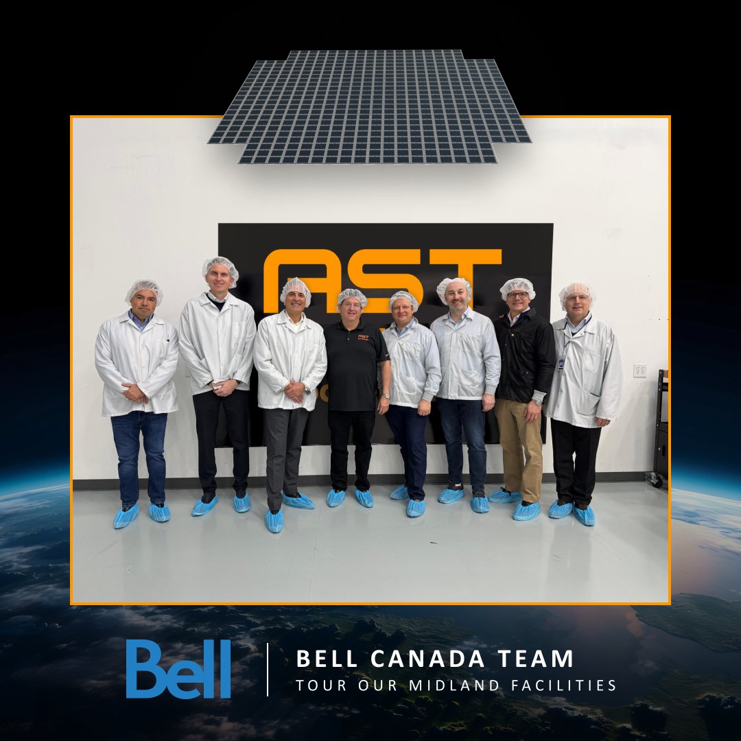 AST_SpaceMobile's tweet image. We welcomed Mirko Bibic, CEO of Bell Canada, along with members of his team, to our Midland, Texas, facility for a closer look at the technology behind space-based cellular broadband and the rapid progress of our BlueBird satellite program.

Canada has some of the world’s most…