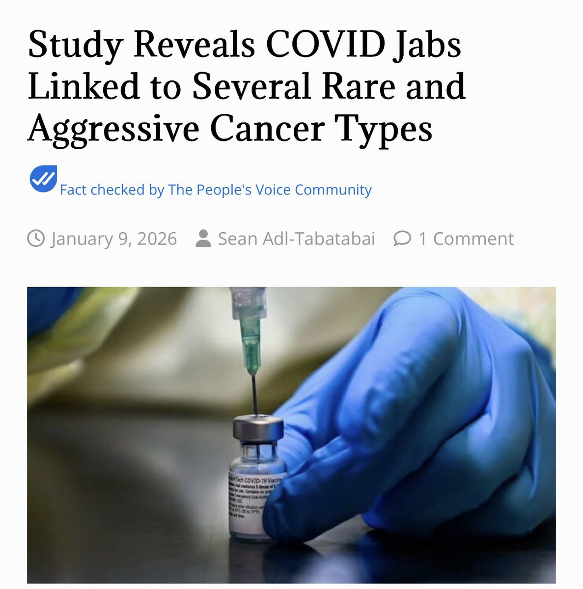 toobaffled's tweet image. The study identified safety signals for leukemia, lymphoma, breast and lung cancer. The authors of the paper, published last week in the journal Oncotarget, said their findings suggest the need for more urgent research.

The Defender reports: The paper identified mechanisms —…