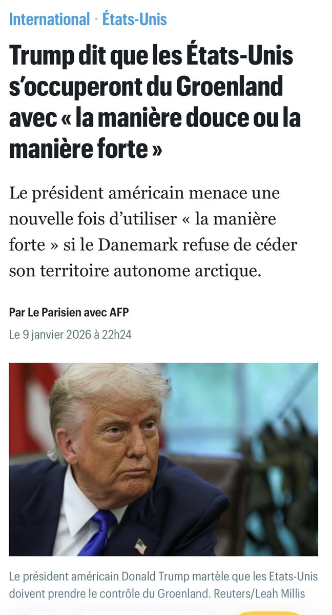 Fred_Faravel's tweet image. Après l’attaque du #Venezuela, #Trump menace le #Groënland et l’Europe, les Iraniens luttent au risque de leur vie pour la liberté, #Poutine massacre toujours les Ukrainiens. Mais Macron et Lecornu veulent jeter la France dans la confusion et les bras du RN allié des 2 monstres.
