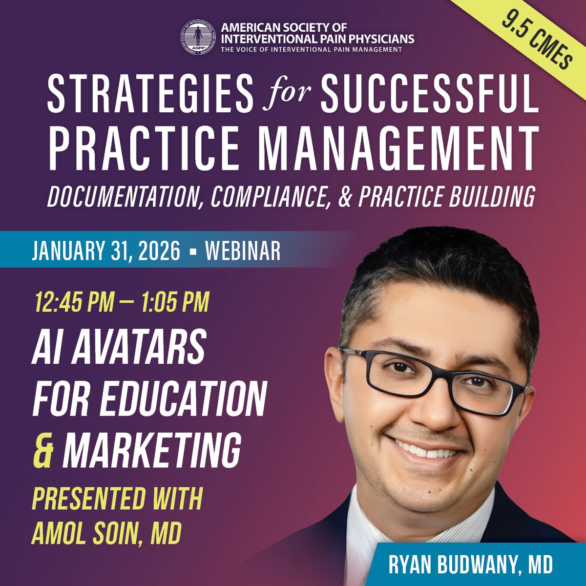 ASIPP's tweet image. Strategies for Successful Practice Management
Webinar | Jan 31, 2026 | 9.5 CMEs

🔍 Agenda: asipp.org/wp-content/upl…

📝 Register: jotform.com/form/252525415…