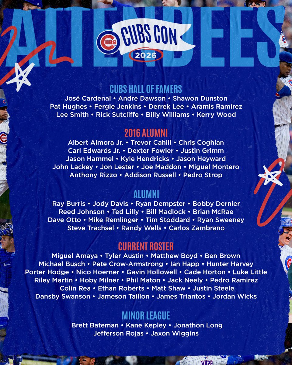 Cubs's tweet image. One week away, Cubs fans 🤩