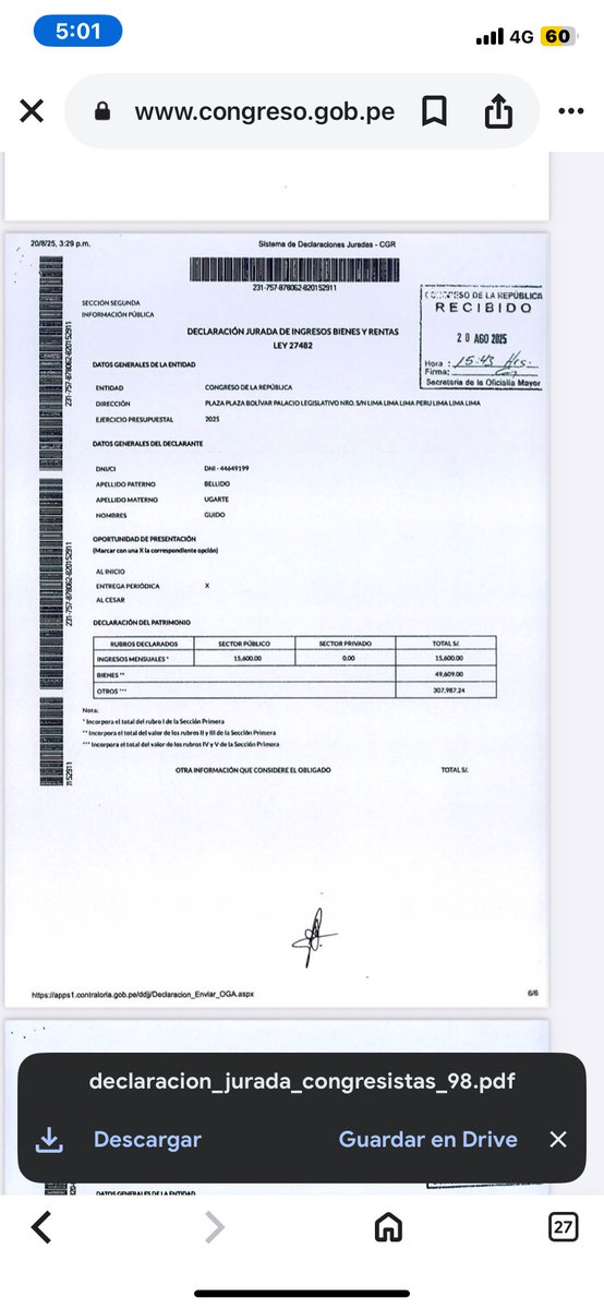 Otro parásito!! Primera declaración jurada como postulante año 2019.
5 años después, multiplicado casi  x 10…
Qué se van a querer ir!!