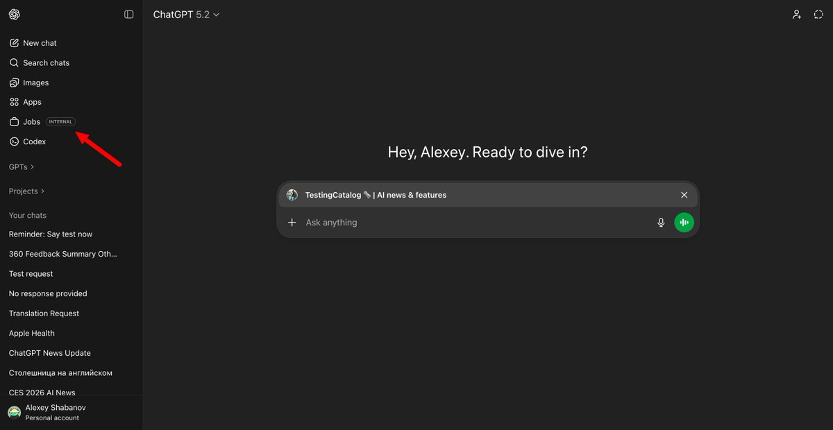 testingcatalog's tweet photo. BREAKING 🚨: OpenAI is developing ChatGPT Jobs, a new career-focused AI agent designed to help users with resume tips, job search, and career guidance.
AI Job search will be a big market too 🤖 https://t.co/2QvFDqr6XM