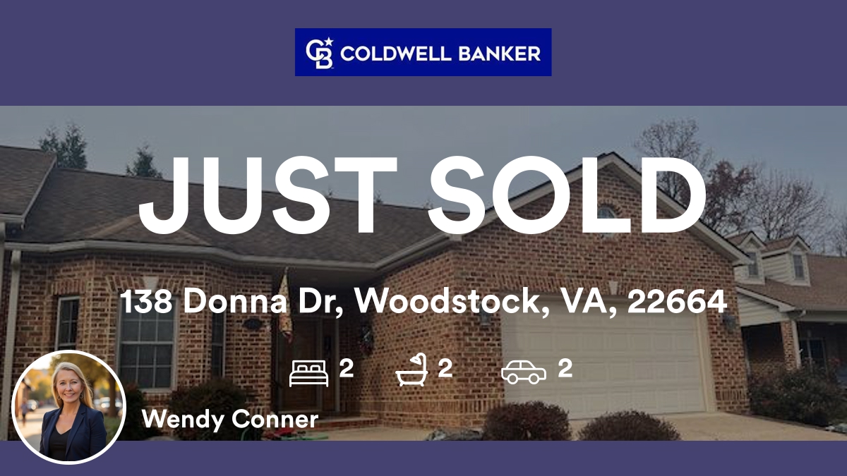 wendysconner's tweet photo. 🛌 2 🛀 2 🚘 2
📍 138 Donna Dr, Woodstock, VA, 22664

My latest sale on RateMyAgent.
Associate Broker/REALTOR 0225047999
https://t.co/nnvdjpPp8y

...
#ratemyagent #realestate https://t.co/XW7EMdegCs