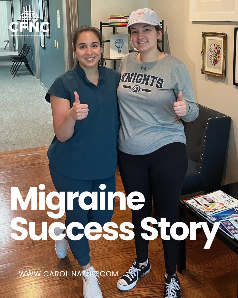 CarolinaFNC's tweet photo. When Mia first came to CFNC, she was living with near-daily migraines that began after she had COVID. Some episodes would last multiple days in a row, and for most of the month, she was more likely to have a migraine than not. She also had a history of small head injuries, which likely contributed to the neurological dysfunction we uncovered.

We are thrilled to share that she’s been officially released from care! 🙌 Even after a car accident midway through treatment, Mia stayed committed. We were able to keep her progress on track and continue moving forward.

Her care plan included:
🧠 Neurological rehabilitation
🧃 Blood sugar regulation
😴 Sleep support
🧘 Cortisol and stress management
…all tailored to target midbrain involvement, which was central to her symptom picture.

Today, migraines are rare—and Mia finally has the freedom to live without daily pain. This is what happens when you support the brain and body as a whole.

Way to go Mia! It has been such a pleasure being a part of your healing journey!

#cfncsuccessstories