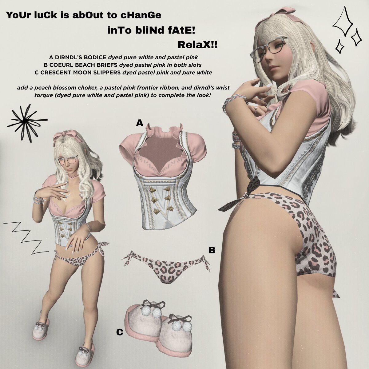 mijumiau's tweet image. today's outfits ft. some sweet friends &amp;lt;33 
   ⋆˚࿔ @virtualbunn @serajennie @liffxiv @silypwincess