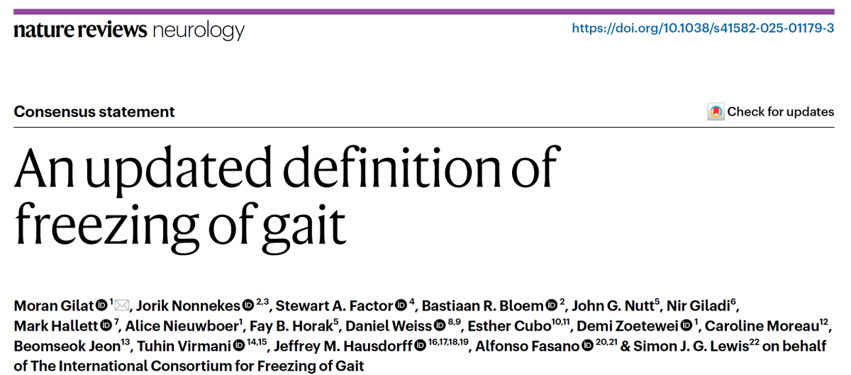 profsimonlewis's tweet photo. Congratulations to @MoranGilat and all of the Working Group from the #ICFOG (https://t.co/ibRKpCh3X3) on the updated definition of #Freezing of Gait:
https://t.co/y9uIFkRGYi
Very confident that this will help move the field forwards for our #patients https://t.co/ZdSEffcLws