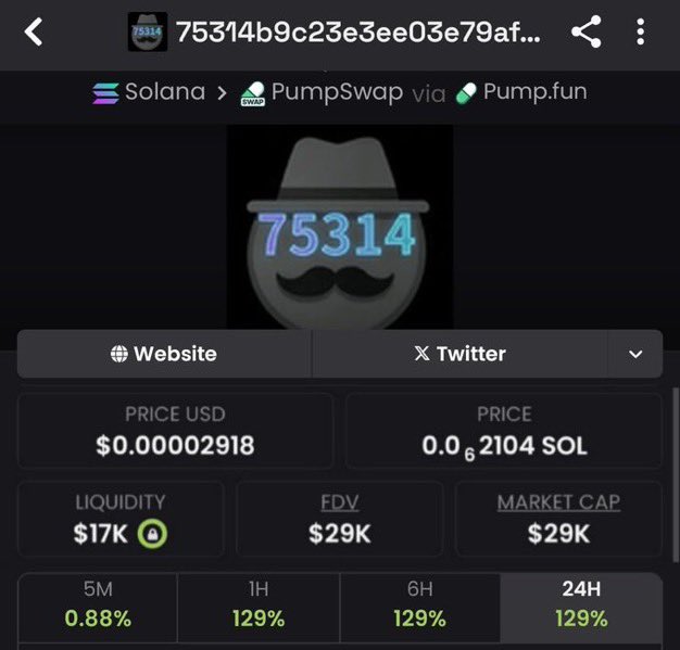 MaxCryptoTrader's tweet image. $75314: $29k → $315k mcap.

Early alpha wins.
DM 📩

#Crypto #Solana #BTC #Ethereum