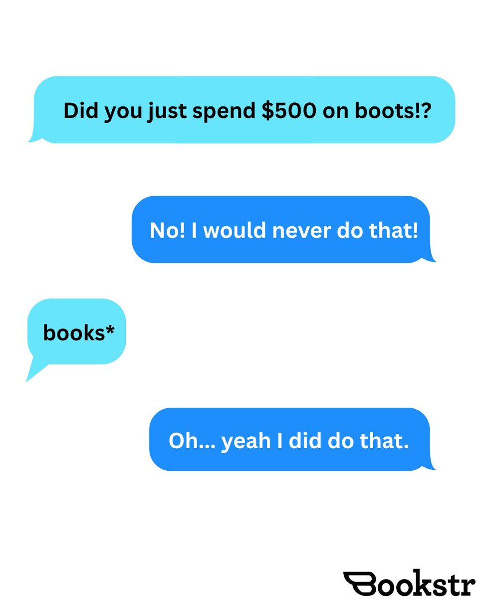 BookstrOfficial's tweet image. We'll take full responsibility, that was us... 💰 But who isn't a chronic book buyer?! 😅

[🤪 Meme by Paige Snyder]

#bookbuying #bookish #bookworm