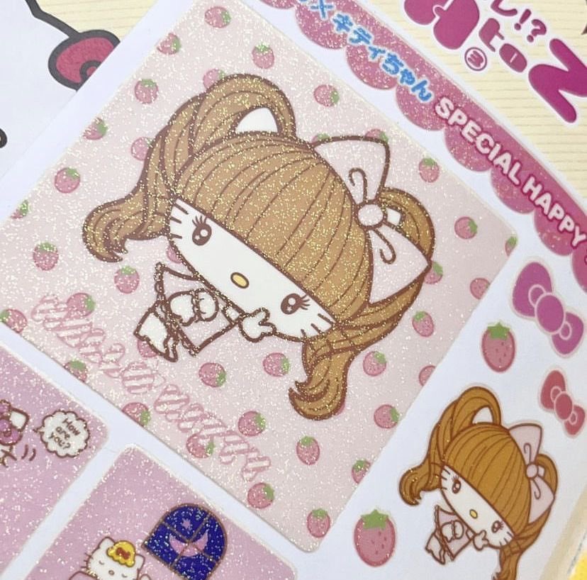 thepinkernet's tweet image. hello kitty x nozomi tsuji collab 🎀