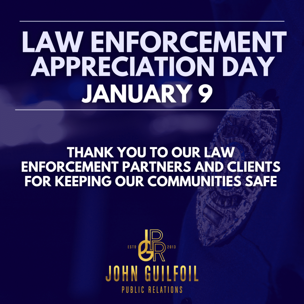 Law Enforcement Appreciation Day 2026: What it Means to JGPR: John Guilfoil: Today is Law Enforcement Appreciation Day, a day that is rooted in the cultural and family communities of first responders.  I’ve been around… jgpr.net/law-enforcemen…