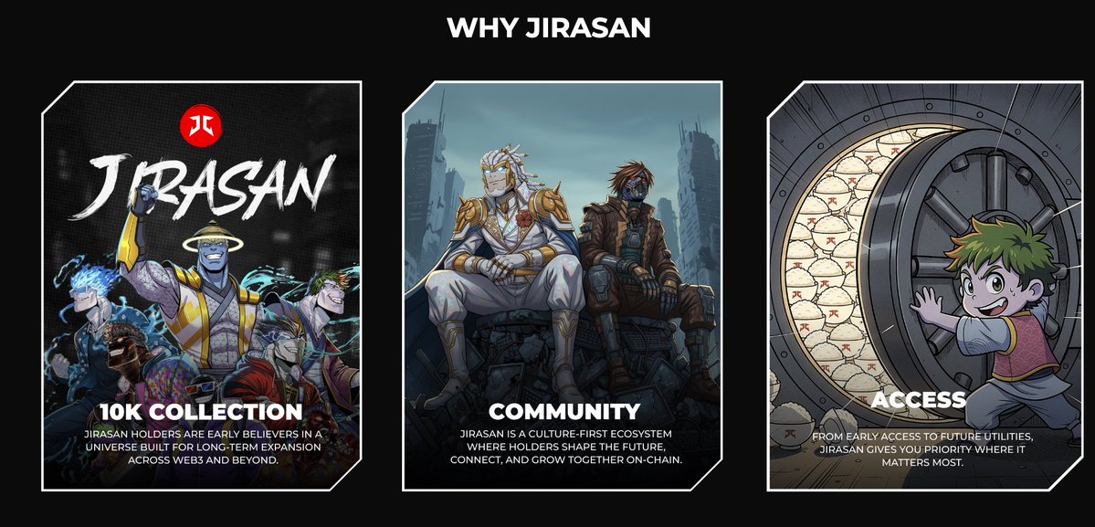 Come back season is upon us 📈 

• Holders understanding the need for 3
• 90 of 100 vaulted seats filled
• Rice Bowls are the key to growth

Why <a href="/JirasanOfficial/">Jirasan 🔴</a> ⁉️
Together. Unbreakable 📍