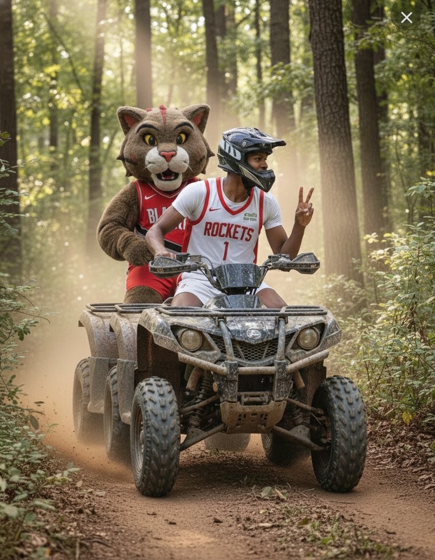 DailyCapChief's tweet image. Amen Thompson is literally blazing trails tonight. 🌲🔥
The stat line is moving as fast as the ATV. Taking the OVER on 13.5 Rebounds + Assists against Portland. He’s filling the box score and leaving the defense in the dust. 💨
#AmenThompson #Rockets #NBA #SportsBetting #Clutch