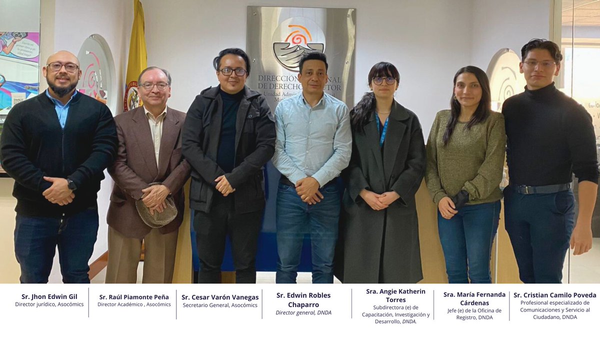Derechodeautor's tweet photo. #Hoy, 9 de enero de 2026, el equipo de la Asociación del Cómic Colombiano (Asocómics) sostuvo una reunión con el equipo de la Dirección Nacional de Derecho de Autor, con el propósito de fortalecer el trabajo conjunto durante el presente año.

#VisitasDNDA2026 https://t.co/ZaF2kYWWYe