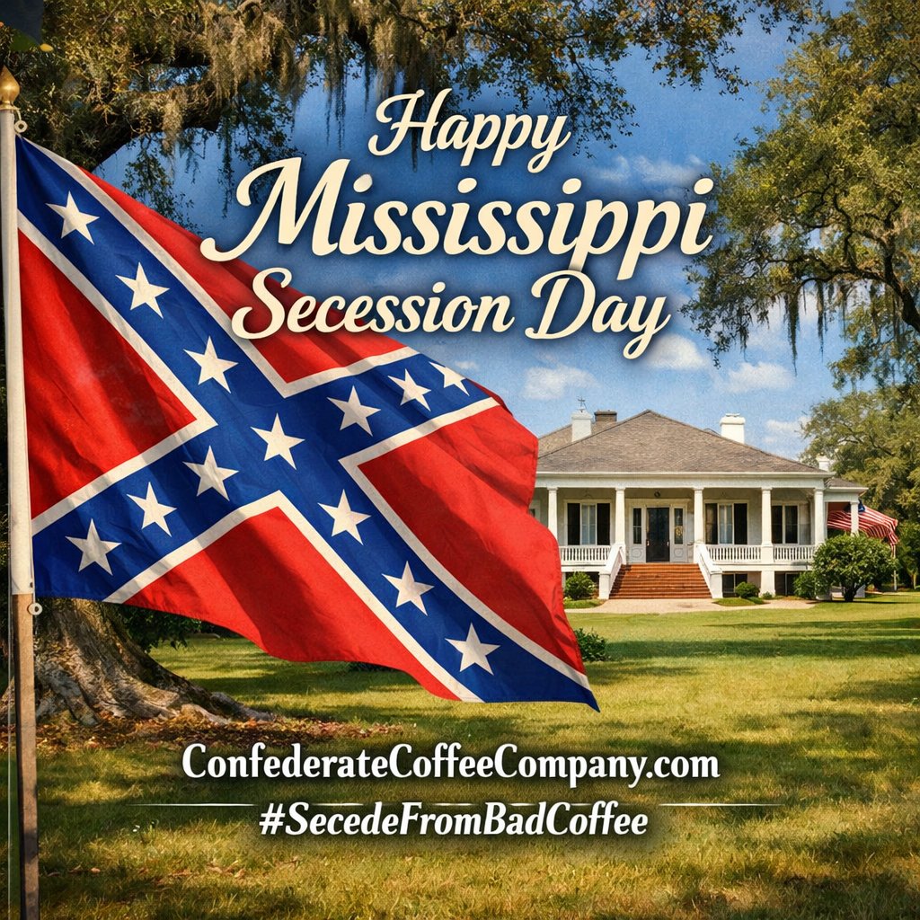 Eyes on Mississippi! #SecedeFromBadCoffee #ConfederateCoffeeCompany #Mississippi #January9th #Beauvoir