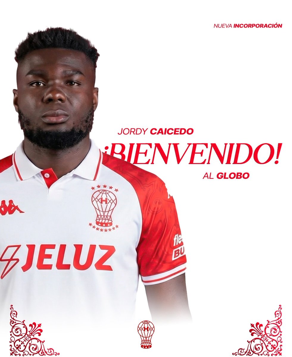 Jordy Caicedo firmo ✒️ su vínculo con #huracan 🎈por un año con una opción de compra de 1.100.000 uss por el 80% del pase. En estas horas también firmara el Colombiano Cortes