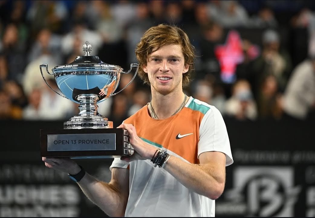 Eneri918's tweet image. Andrey Rublev, Marseille 2022.. played both finals on the same day