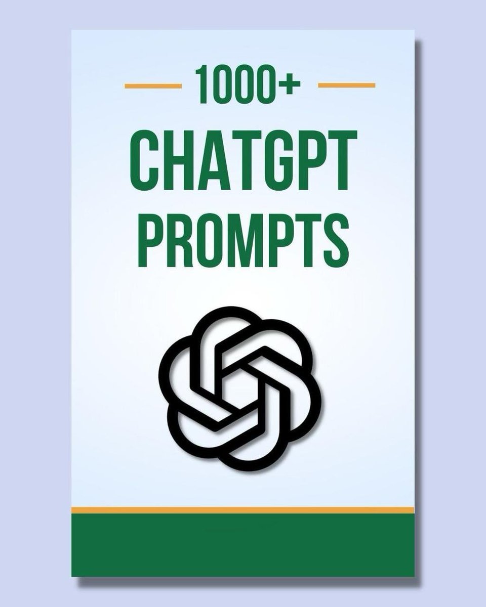 Prompt engineers make $120k-$300k yearly.

That's why I built "1000+ GPT-4 Prompts":

• 1000+ Prompts
• 5000+ AI Tools
• Tips, Tricks, Techniques &amp; more.

And for 24 hours, it's 100% FREE!

To get it, just:

1. Like &amp; Repost
2. Reply "Prompt"
3. Follow me (so that I can DM)