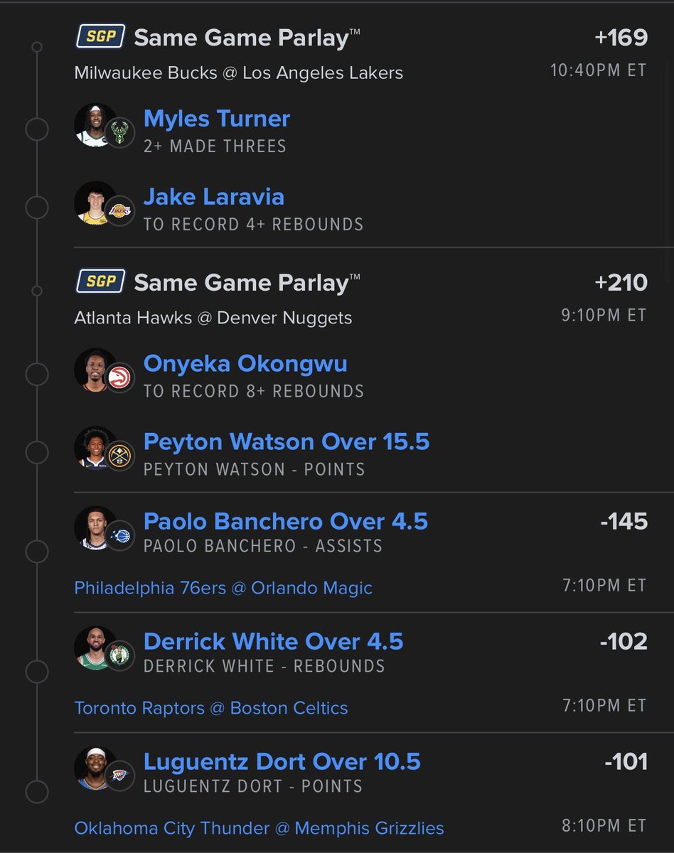 SkitsZoe's tweet photo. My parlay for the night! 
See yall out the finish line! https://t.co/dmpYMcD4qm