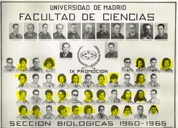 CCivicaCatalana's tweet image. Licenciados en la Facultad de Ciencias de Madrid en los años 60 durante el franquismo.

Increíble que la mayoría fueran mujeres si Irene Montero aún no había nacido.
