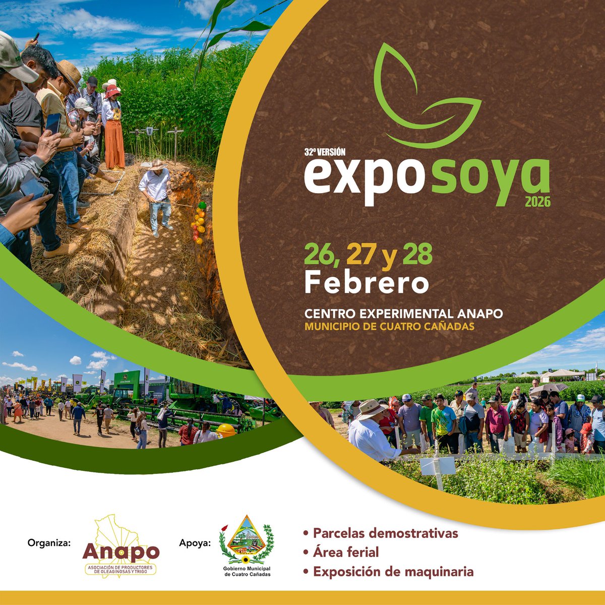 El punto de encuentro para el agronegocio en 2026 tiene nombre: Exposoya 2026. 📈

Conexiones, negocios y tecnología en un solo lugar. ¡Marca tu calendario! 🗓️ 

#anapobolivia #Exposoya2026 #Innovacion #producciónsostenible