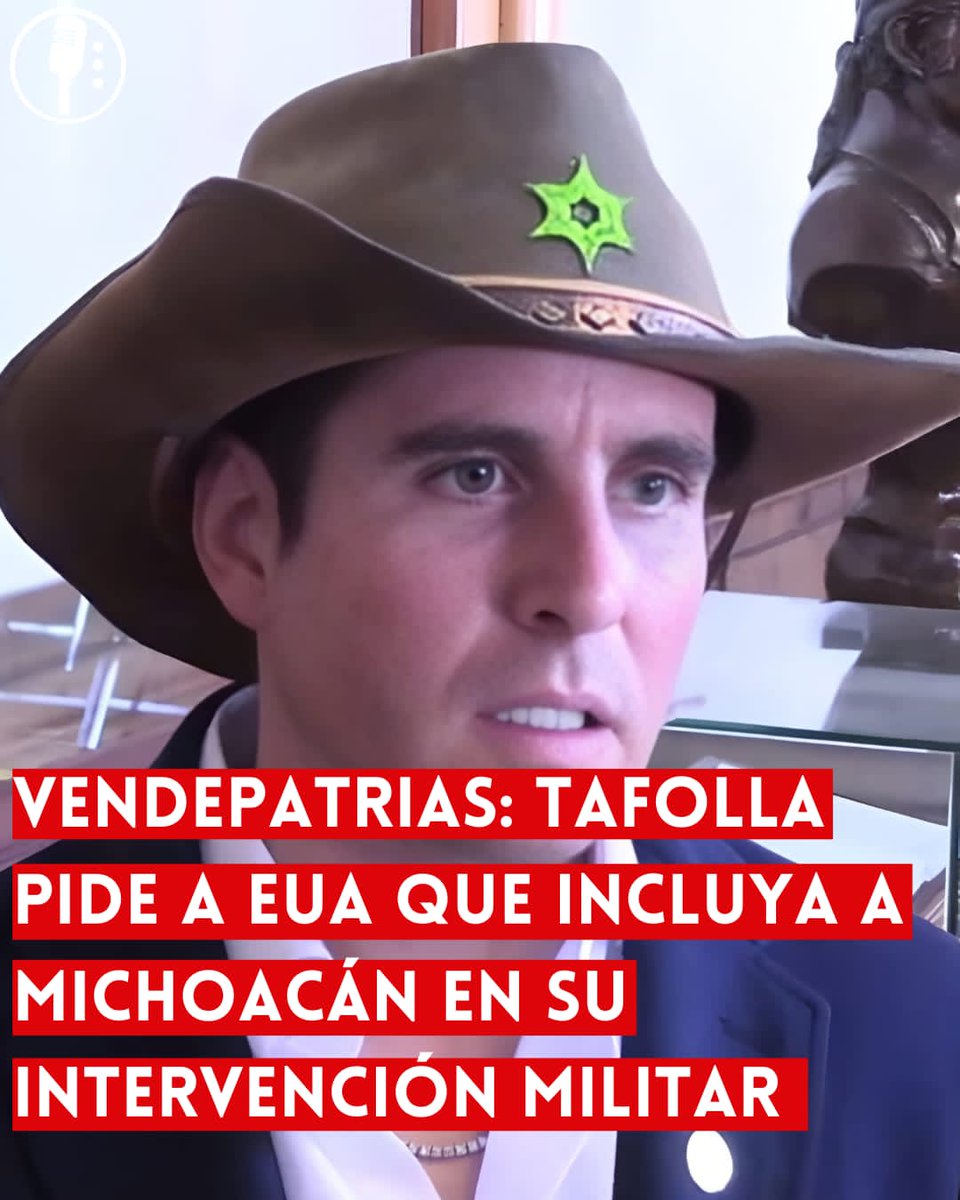 ⭕ OJO | VENDEPATRIAS: TAFOLLA PIDE A EUA QUE INCLUYA A MICHOACÁN EN SU INTERVENCIÓN MILITAR 

El diputado independiente e integrante del Movimiento del Sombrero, Carlos Bautista Tafolla, pide a Estados Unidos incluir a Michoacán en su posible incursión terrestre.