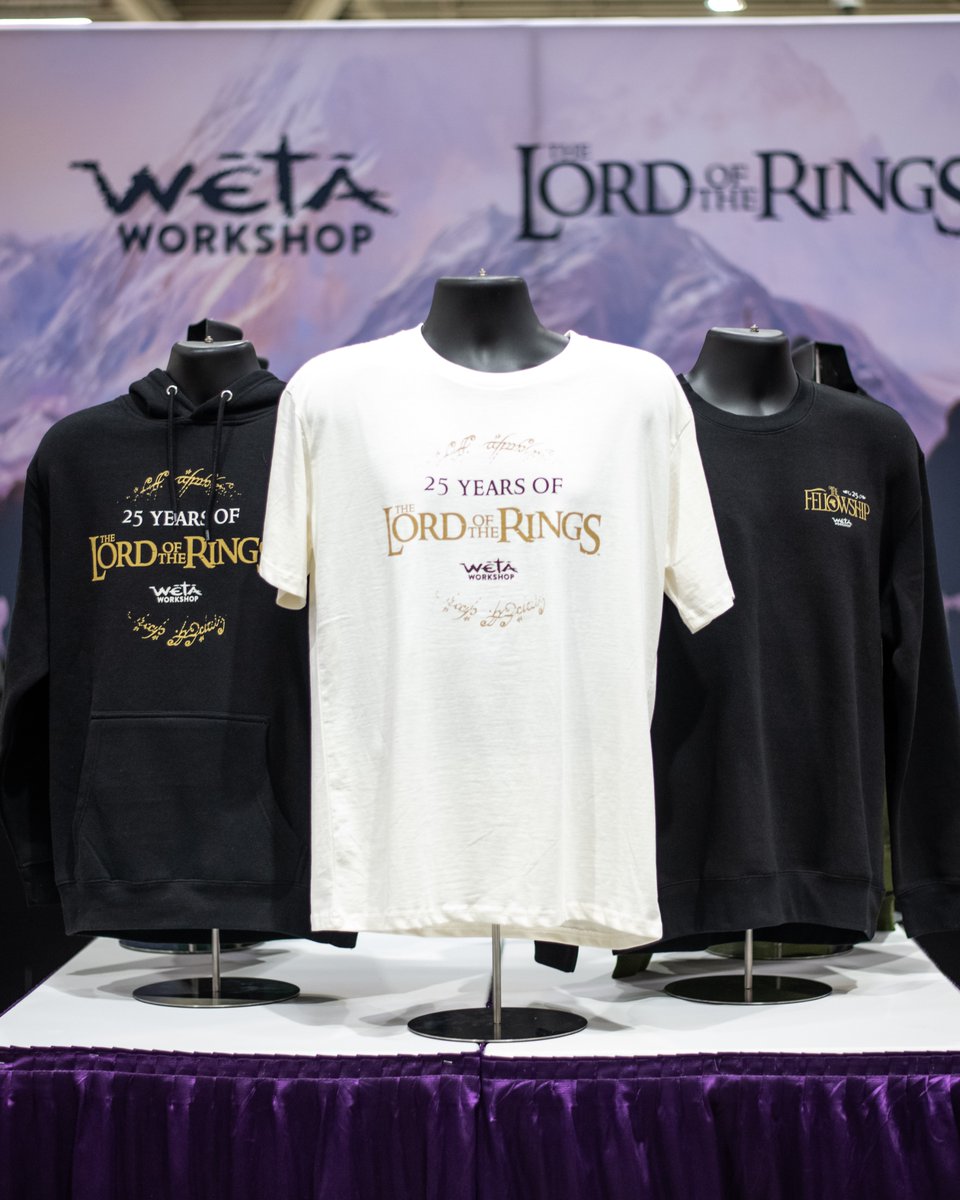 FANEXPONOLA's tweet photo. One merch booth to rule them all. 🧙‍♂️ Celebrate 25 years of #TheLordoftheRings with exclusive apparel, collectibles, &amp; replicas at the Official #FANEXPONewOrleans Merch Booth. From our @ShopFanExpo x @WetaWorkshop collab to legendary figures and props, these finds won’t last long. https://t.co/qCXg9wzreG