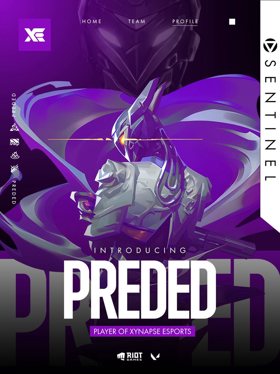 Desde Colombia 🇨🇴 Presentamos a PREDED ⚔️ <a href="/Pr3deD/">XYN PязdeD🇨🇴</a>  Nuestro sentinel estrella 💫 
Precisión, enfoque y mentalidad competitiva.
Defendiendo nuestros colores en cada partida.

Bienvenido a Xynapse Esports. 💜