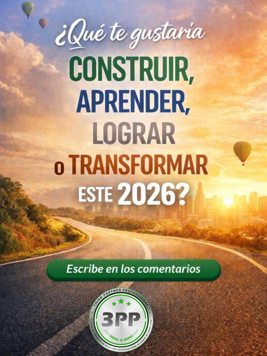 3ppScp's tweet image. 🎯 En 3PP creemos en transformar procesos, equipos y propósitos.

¿Qué quieres construir, aprender o transformar en 2026?

Te leemos 👇
#3PP #2026 #Propósito #Transformación #Crecimiento