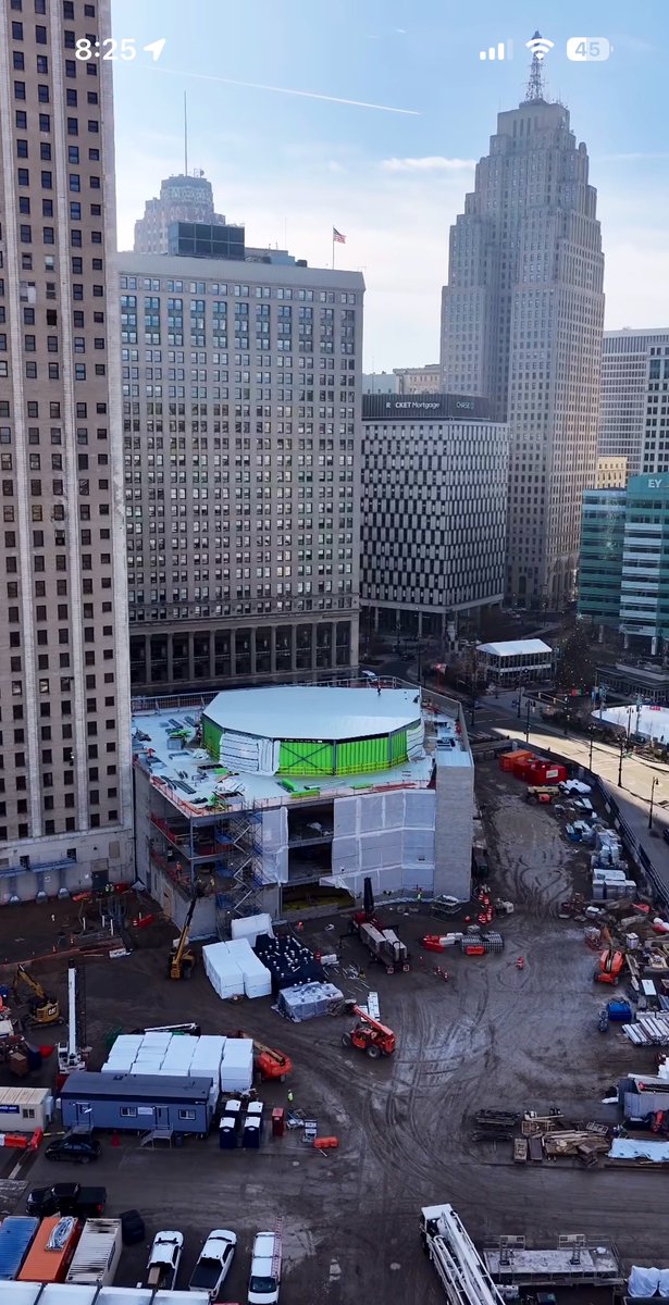 Downtown’s COSM taking shape. #detroit