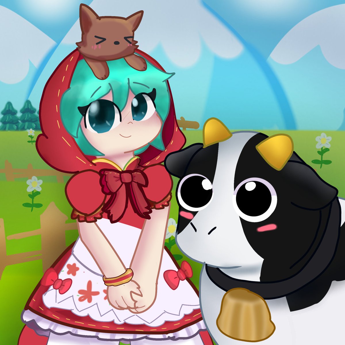 SrtaStarPy's tweet image. Dibujo de la Miku de Oha-Yo-Del.

Me da ternura la vaquita we.
#HatsuneMiku #Vocaloid