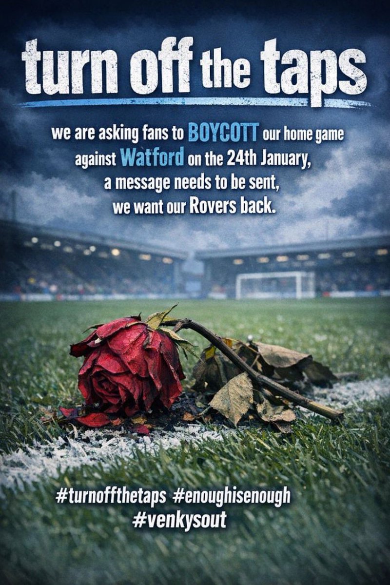 allrovers_'s tweet image. “Support the team” “support the team” we’ve done that. They still ignore. “You can protest another way” we’ve done that. They still ignore… 

Don’t turn up, they can’t ignore… that hits deeper. 

You cannot ask for change and not be willing to act.

#Rovers enough is enough.