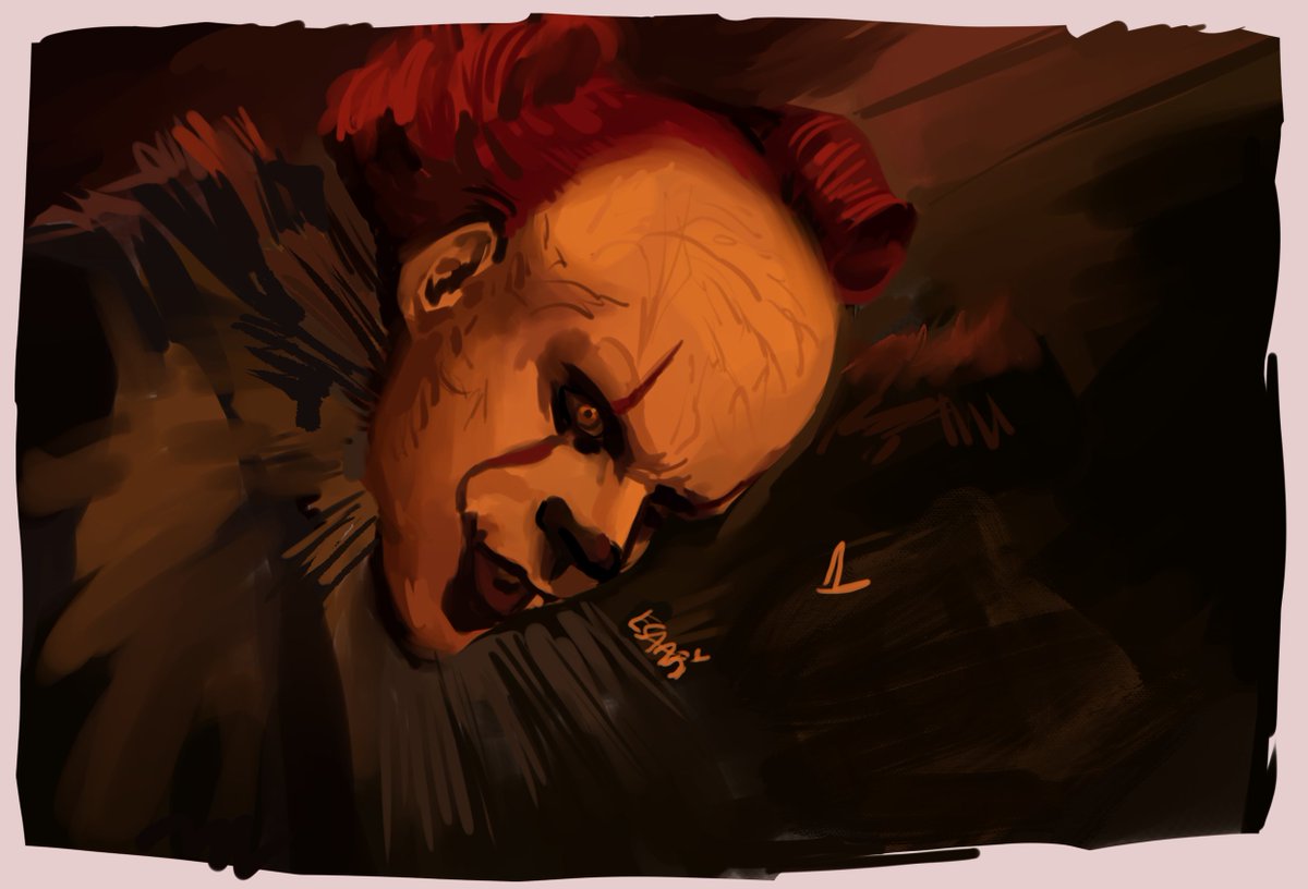 esaariart's tweet image. some Welcome to Derry art studies i did🎈
